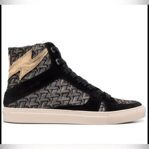 ZADIG & VOLTAIRE ZV1747 High Flash Metal Sneakers
